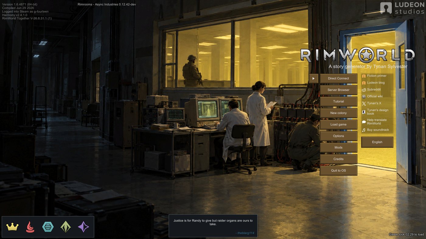 Rimrooms: Async Industries loading-screen art